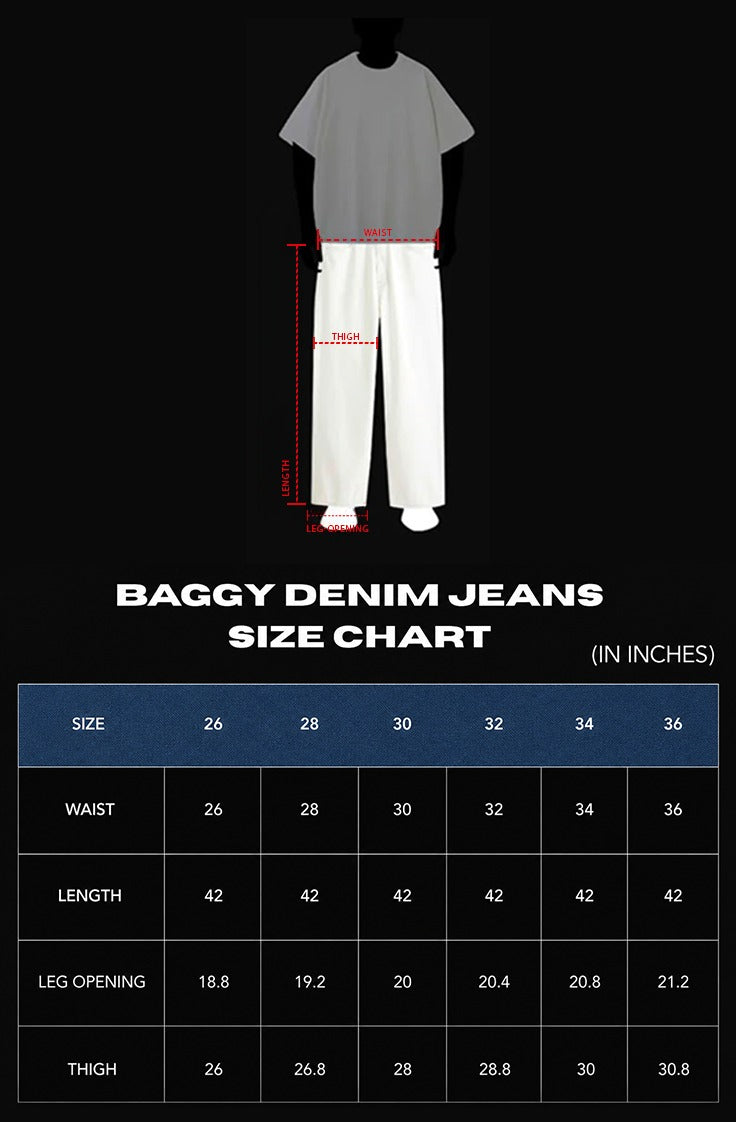 Grim Wide Denim Size Chart